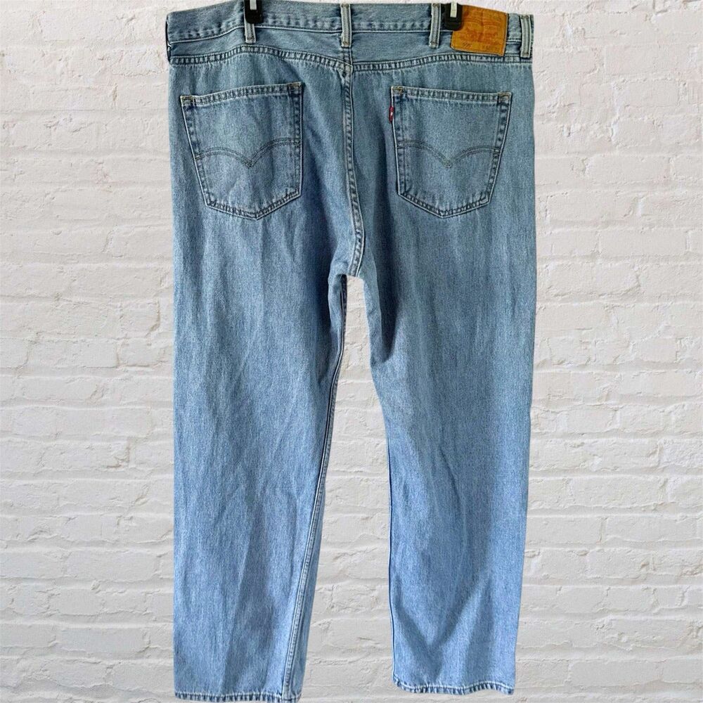 Levi's Men's 505 Regular Straight Fit Denim Jeans 42x32 100% Cotton Red Tab